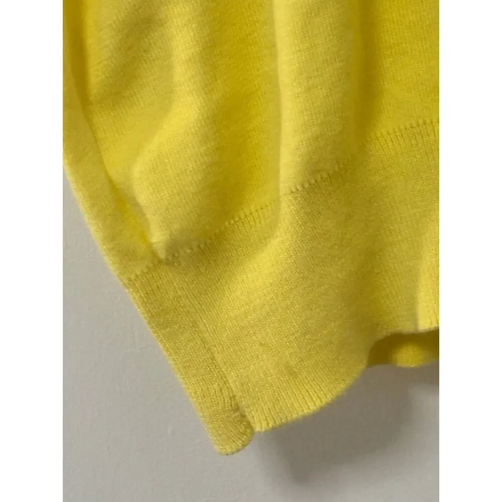 Ralph Lauren Mens Yellow Sleeveless Sweater Large Pima Cotton Vintage